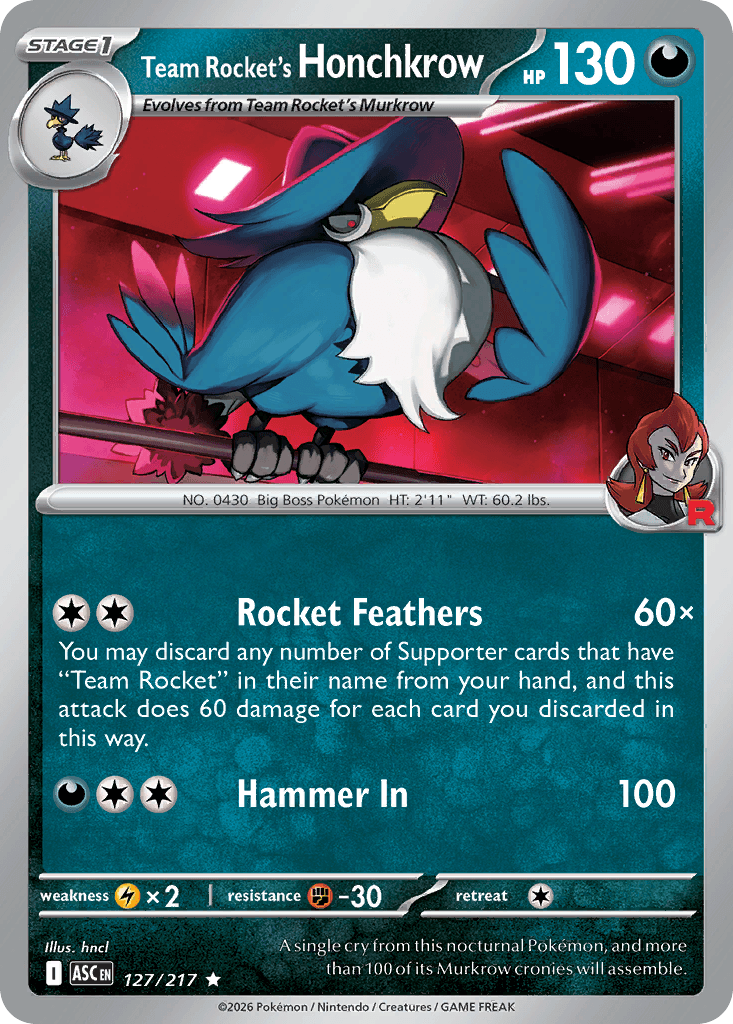 Team Rocket's Honchkrow: Ascended Heroes