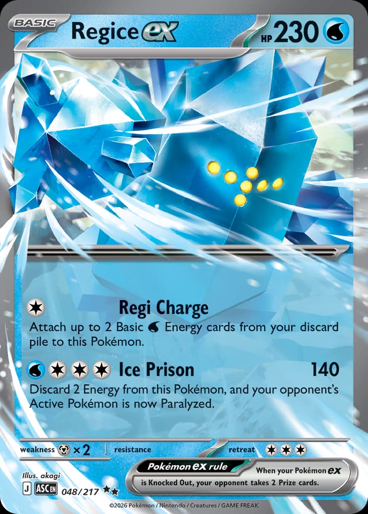 Regice ex: Ascended Heroes