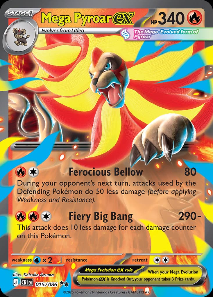 Mega Pyroar ex: Chaos Rising