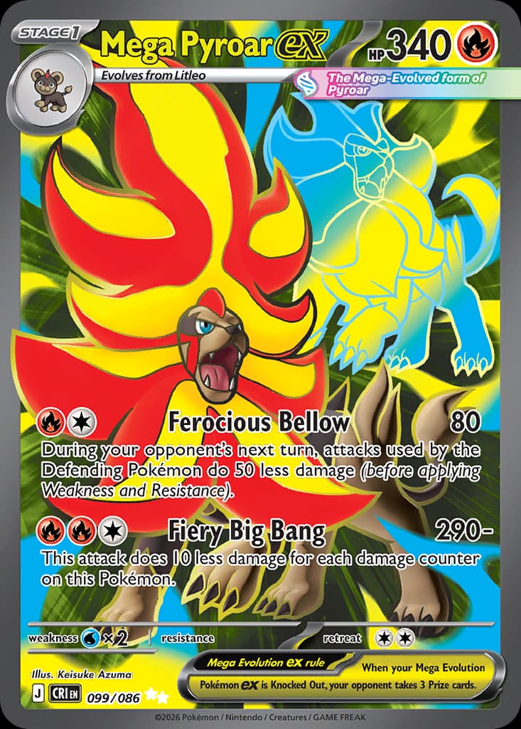 Mega Pyroar ex: Chaos Rising