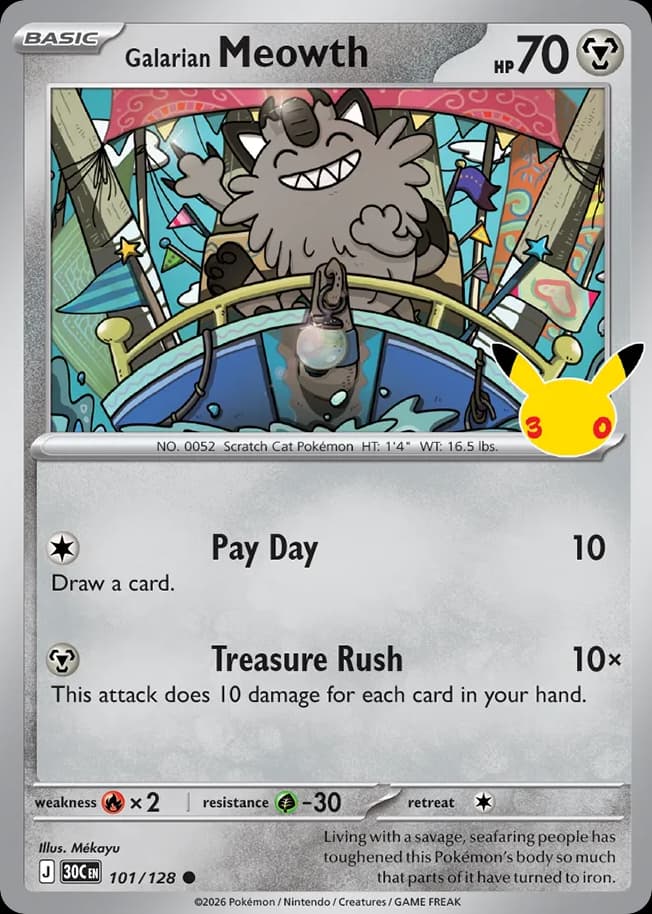Galarian Meowth: 30th Celebration