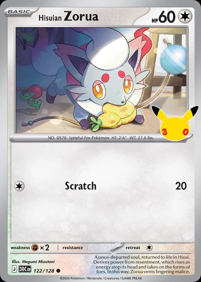 Hisuian Zorua: 30th Celebration