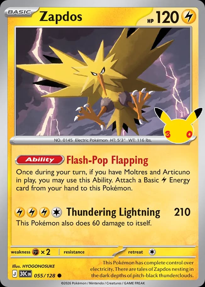 Zapdos: 30th Celebration