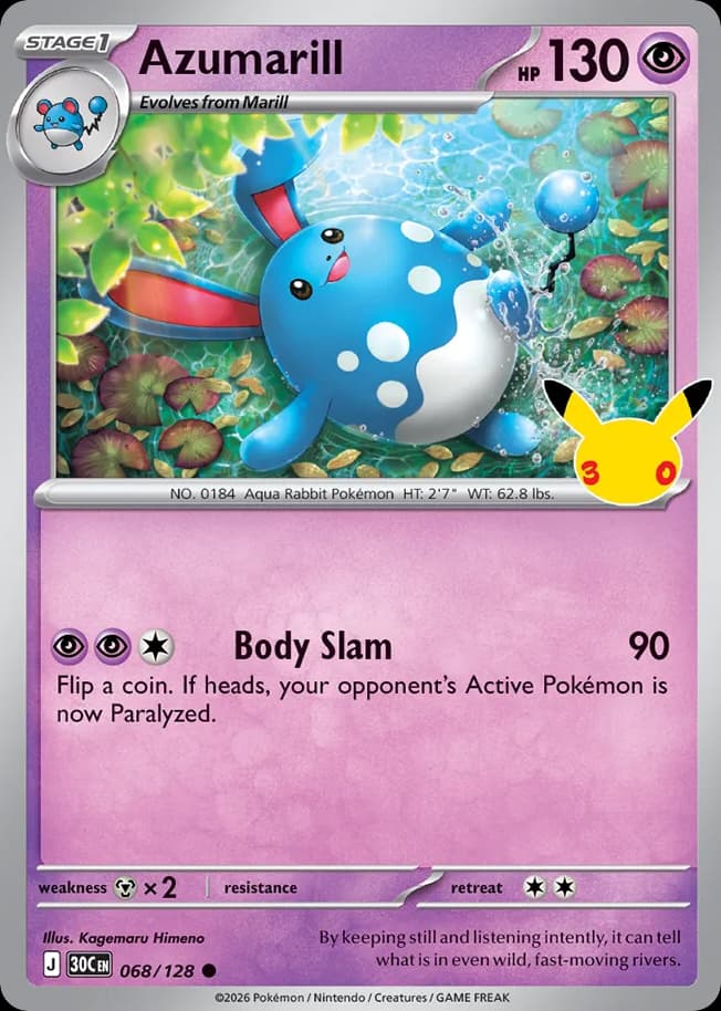 Azumarill: 30th Celebration