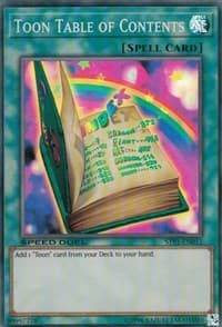 Toon Table of Contents: Speed Duel: Tournament Pack 1