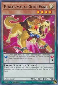 Performapal Gold Fang: 2019 Gold Sarcophagus Tin Mega Pack