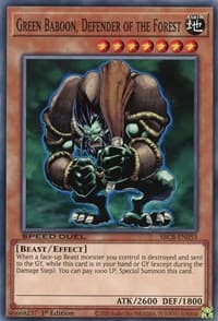 Green Baboon, Defender of the Forest: Speed Duel: Battle City Box