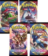 Sword and Shield Base Set Booster Pack Art Bundle [Set of 4]: Sword & Shield