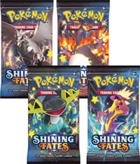 Shining Fates Booster Pack Art Bundle [Set of 4]: Shining Fates