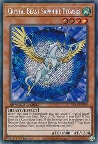 Crystal Beast Sapphire Pegasus (Secret Rare): Speed Duel GX: Duel Academy Box