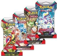 Scarlet & Violet Sleeved Booster Pack Art Bundle [Set of 4]: Scarlet & Violet