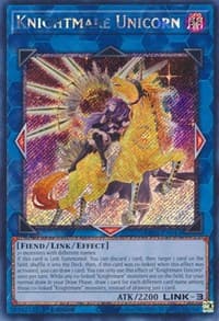 Knightmare Unicorn (Alternate Art) (Platinum Secret Rare): 25th Anniversary Rarity Collection