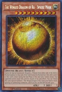 The Winged Dragon of Ra - Sphere Mode (Secret Rare): 25th Anniversary Rarity Collection