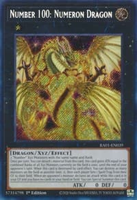 Number 100: Numeron Dragon (Secret Rare): 25th Anniversary Rarity Collection
