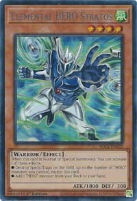 Elemental HERO Stratos (Alternate Art) (Silver): Battles of Legend: Chapter 1