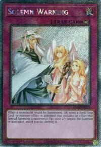 Solemn Warning (Platinum Secret Rare): 25th Anniversary Rarity Collection II