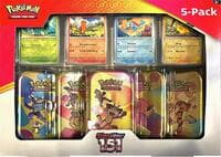 Costco Pokemon Scarlet & Violet 151 Mini Tin 5-pack (Meowth): Miscellaneous Cards & Products