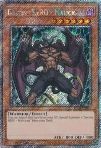 Destiny HERO - Malicious (Platinum Secret Rare): Quarter Century Bonanza