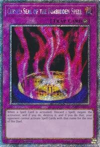 Cursed Seal of the Forbidden Spell (Platinum Secret Rare): Quarter Century Bonanza