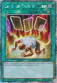 Card of Safe Return (Platinum Secret Rare): Quarter Century Bonanza