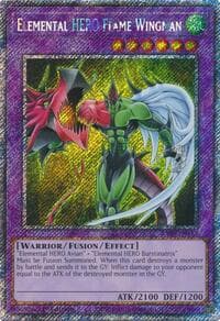 Elemental HERO Flame Wingman (Platinum Secret Rare): Quarter Century Bonanza