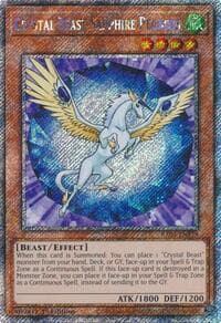 Crystal Beast Sapphire Pegasus (Platinum Secret Rare): Quarter Century Bonanza