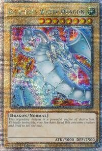 Blue-Eyes White Dragon (New Art) (Quarter Century Secret Rare): Quarter Century Stampede