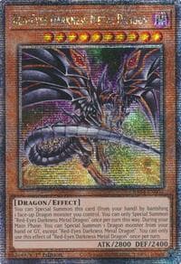 Red-Eyes Darkness Metal Dragon (Alternate Art) (Quarter Century Secret Rare): Quarter Century Stampede