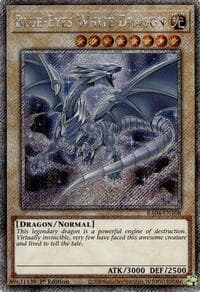 Blue-Eyes White Dragon (8th Art) (Platinum Secret Rare): Quarter Century Stampede