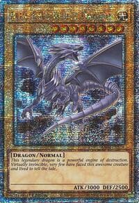 Blue-Eyes White Dragon (8th Art) (Quarter Century Secret Rare): Quarter Century Stampede