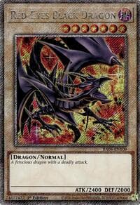 Red-Eyes Black Dragon (8th Art) (Platinum Secret Rare): Quarter Century Stampede