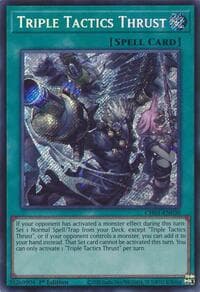 Triple Tactics Thrust (Secret Rare): THE CHRONICLES DECK: The Fallen & The Virtuous (All-Foil Edition)
