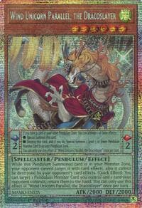 Wind Unicorn Parallel, the Dracoslayer (Starlight Rare): Magnificent Monsters