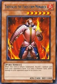 Thestalos the Firestorm Monarch (Blue): Duelist League Promo