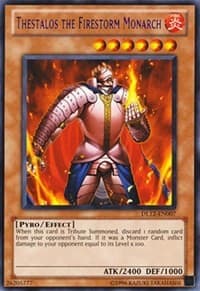 Thestalos the Firestorm Monarch (Purple): Duelist League Promo