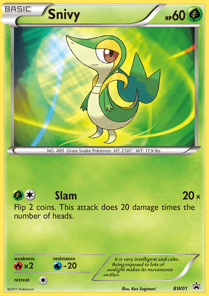 Snivy: BW Black Star Promos