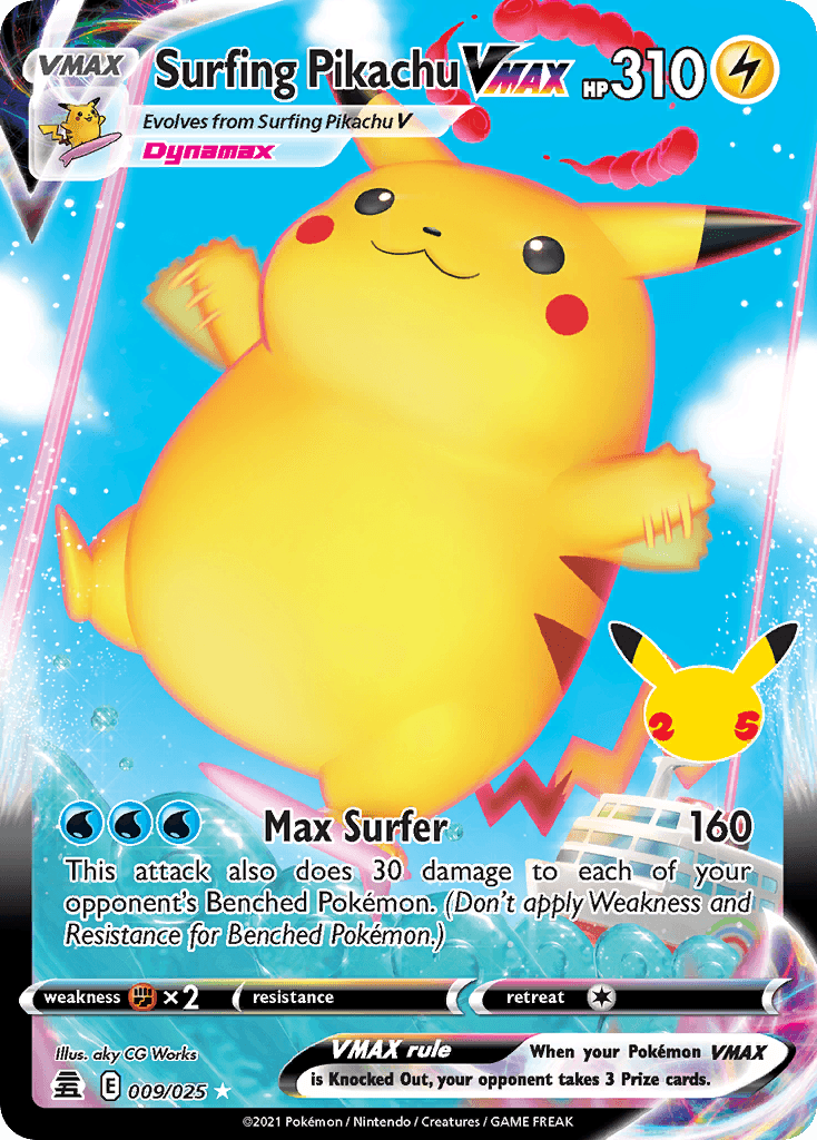 Surfing Pikachu VMAX: Celebrations