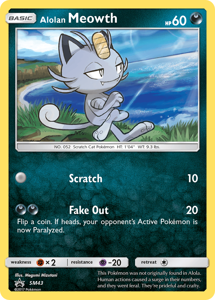 Alolan Meowth: SM Black Star Promos