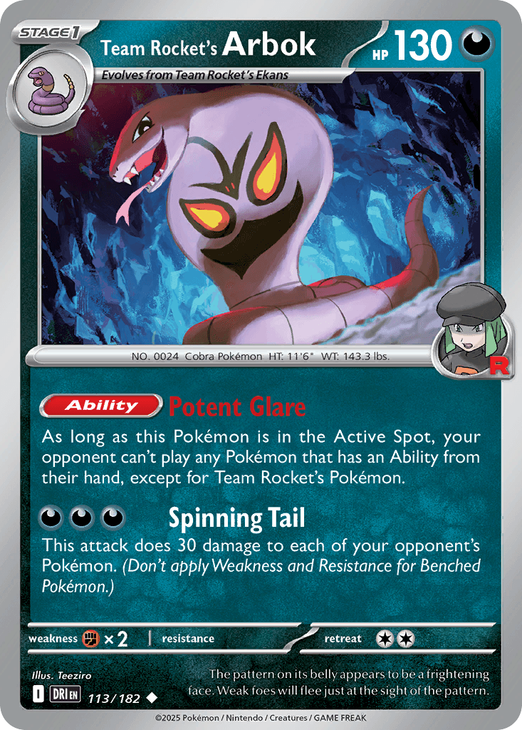 Team Rocket's Arbok: Destined Rivals