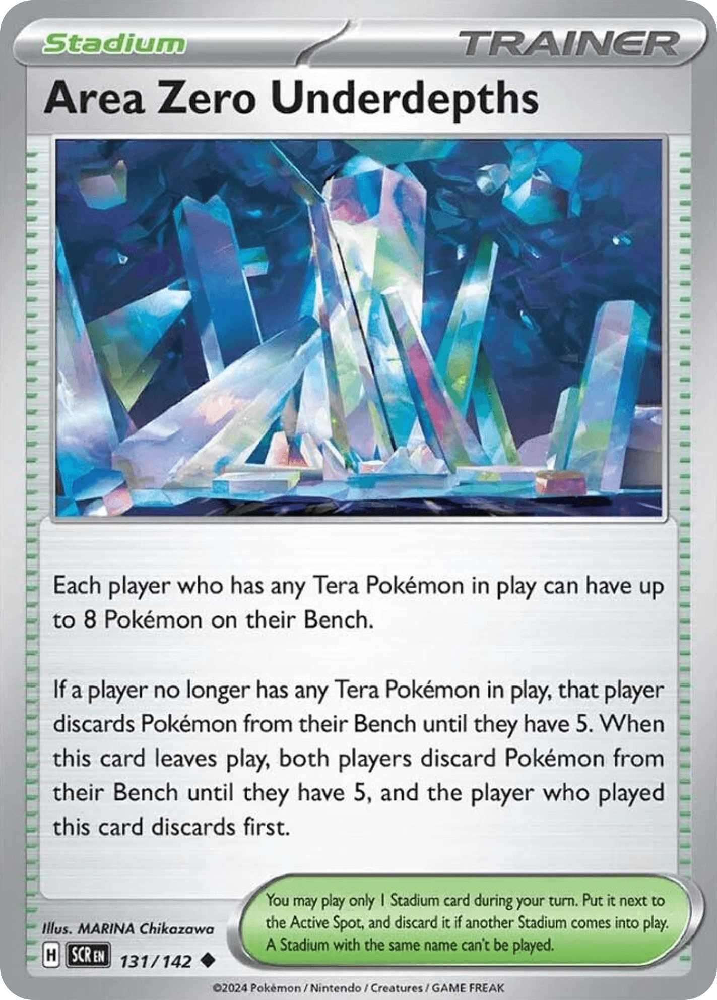 Area Zero Underdepths: Stellar Crown