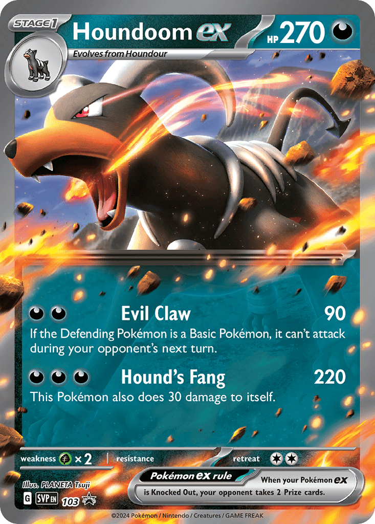 Houndoom ex: Scarlet & Violet Black Star Promos