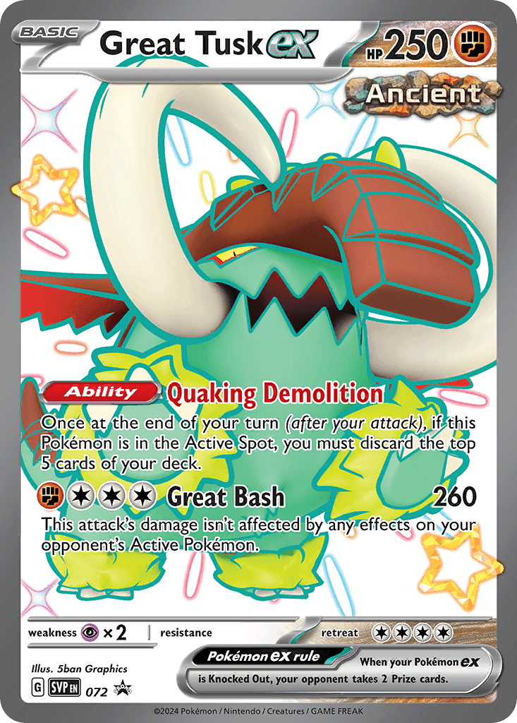 Great Tusk ex: Scarlet & Violet Black Star Promos