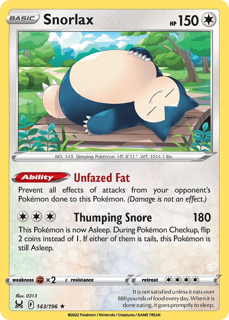 Snorlax: Lost Origin