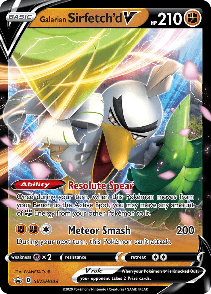 Galarian Sirfetch'd V: SWSH Black Star Promos