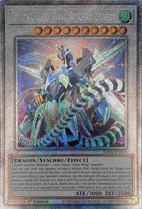 Crystal Clear Wing Synchro Dragon (Platinum Secret Rare): Quarter Century Stampede