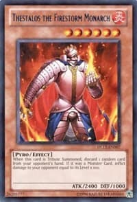 Thestalos the Firestorm Monarch (Red): Duelist League Promo